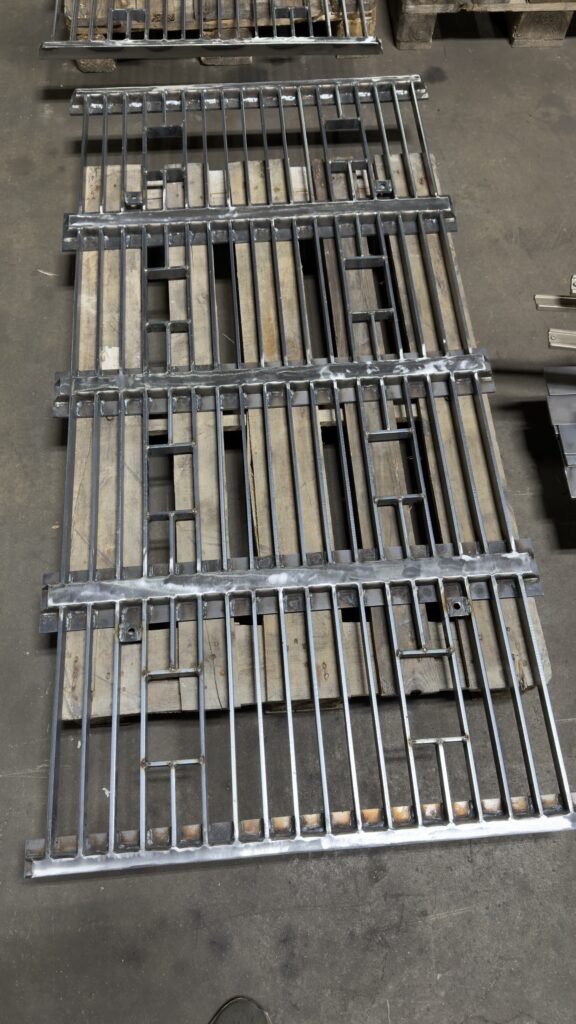 Custom welded steel grating panels fabricated for a Jones County Iowa customer