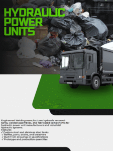 Custom hydraulic power unit and hydraulic reservoir tank manufacturing